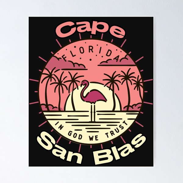 Item preview, Cape San Blas Florida Flamingo Retro Sunset designed and sold by JacoBeatzShop.