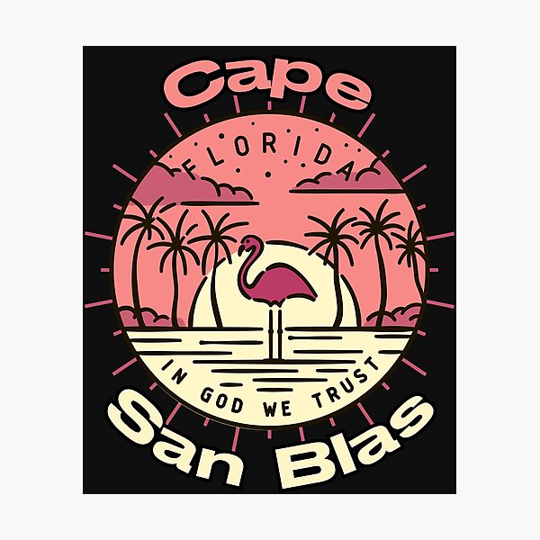 Item preview, Cape San Blas Florida Flamingo Retro Sunset designed and sold by JacoBeatzShop.