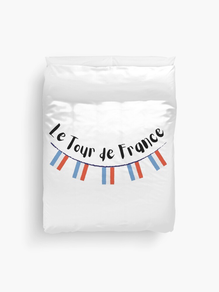 Housse de couette for Sale avec l'œuvre « Le Tour de France, Drapeaux  Français Bunting mignon » de l'artiste emcazalet