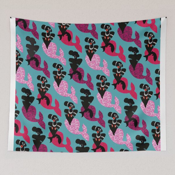 Item preview, Fishtails - Pink and Blue designed and sold by KEROMERO.