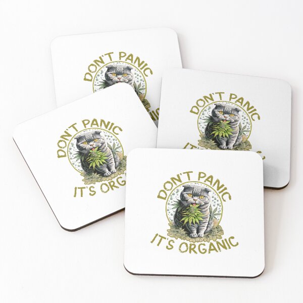 Item preview, Cannabis don't panic it's organic cat designed and sold by highlifeworld.
