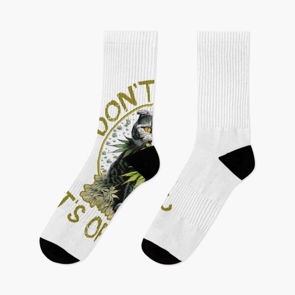 Item preview, Cannabis don't panic it's organic cat designed and sold by highlifeworld.