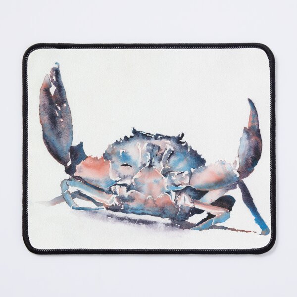 Item preview, Watercolor painting crab beach artwork colorful home decor  designed and sold by rfoxphoto.