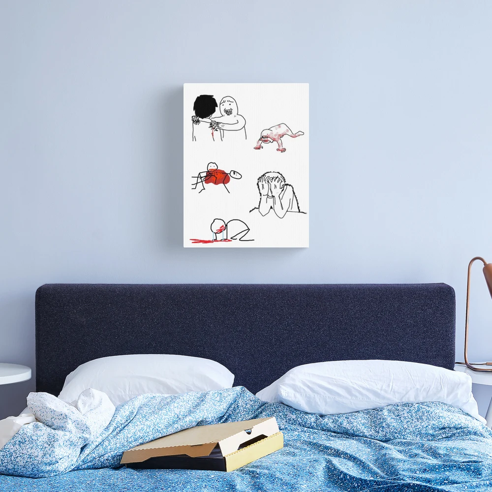 Feral Stick Figures Art Board Print for Sale by radioactiveoli