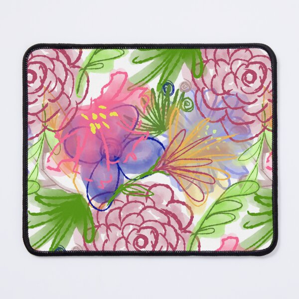 Item preview, Design Colorful flowers in digital watercolor designed and sold by stefaniagil.