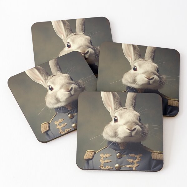Item preview, Cute Rabbit in Military Uniform, Pet Renaissance Portrait designed and sold by Futuriddle.