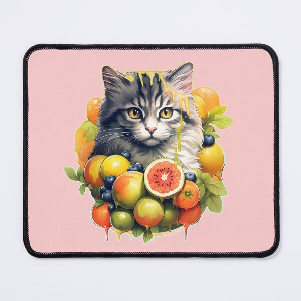 Item preview, Cat in fruit, cute cat art, cat lover designed and sold by ArtHideaway.