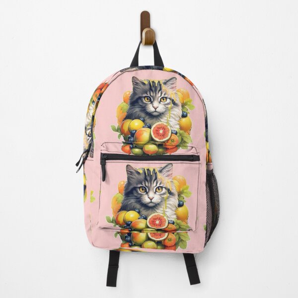Item preview, Cat in fruit, cute cat art, cat lover designed and sold by ArtHideaway.