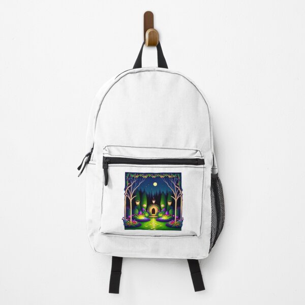 Item preview, A painting of a garden with trees and lanterns. designed and sold by NewAspect.