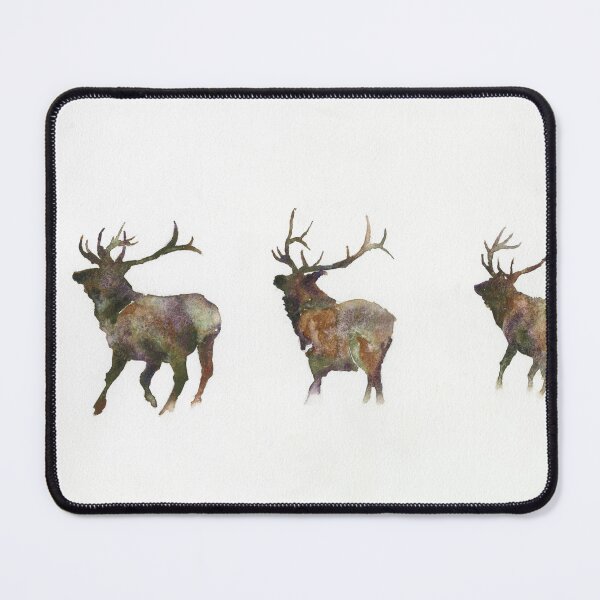 Item preview, Watercolor painting elk fine art home decor landscape art designed and sold by rfoxphoto.