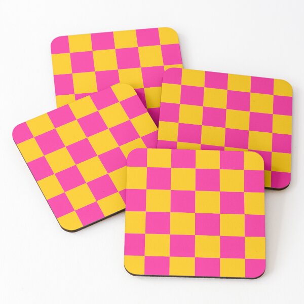 Item preview, Hot Pink and Yellow Checkerboard Pattern designed and sold by tonymagnerart.