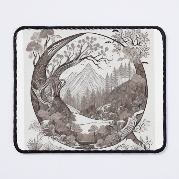 Item preview, An old-fashioned forest with trees hollowed out of the mountain designed and sold by ac-virtualshop.