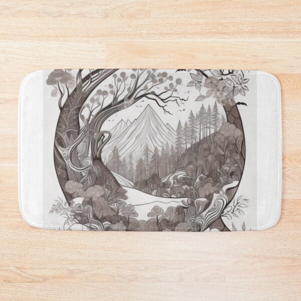 Item preview, An old-fashioned forest with trees hollowed out of the mountain designed and sold by ac-virtualshop.