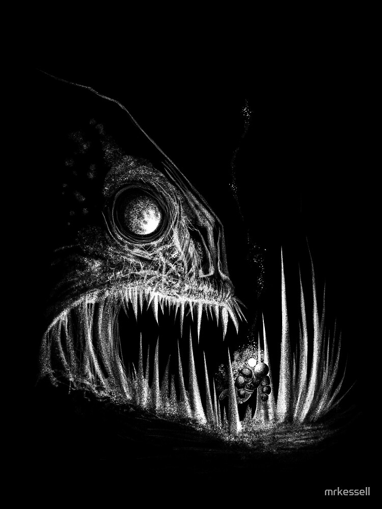 Anglerfish Deep Sea Creatures Angler Fish Sea Monster Zip Hoodie