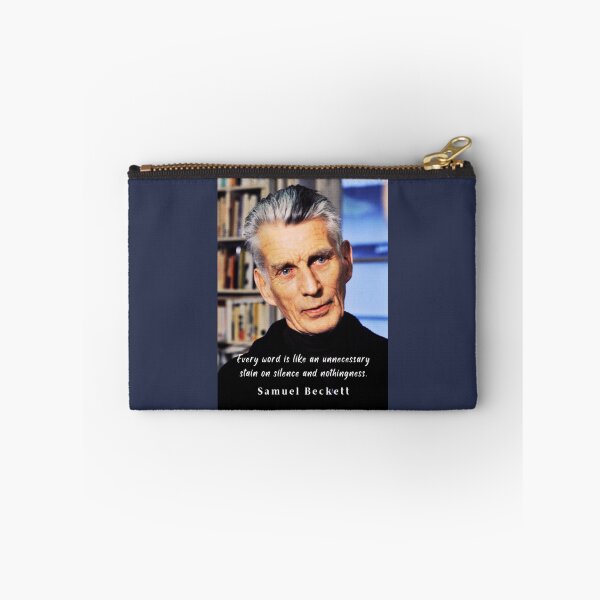 Item preview, Samuel Beckett portrait and quote: Every word is like an unnecessary stain on silence and nothingness. designed and sold by artbleed.
