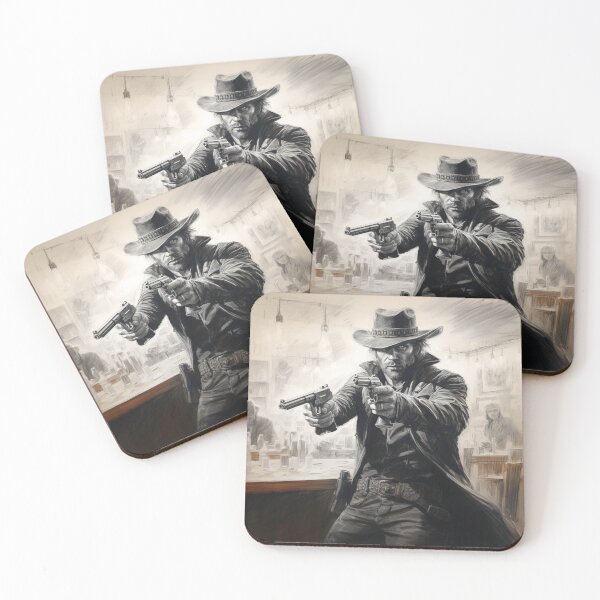 Item preview, A gunslinger in a bar shootout designed and sold by Sketch-Shack.