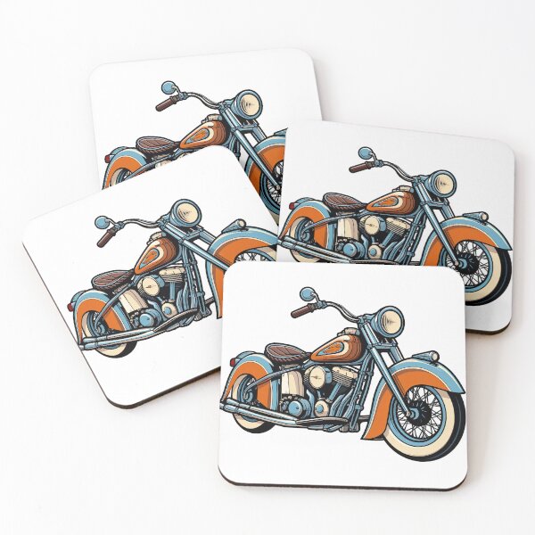 Item preview, Indian Motorcycle - Tattoo Style - Blue and Orange designed and sold by Carter Breaux.