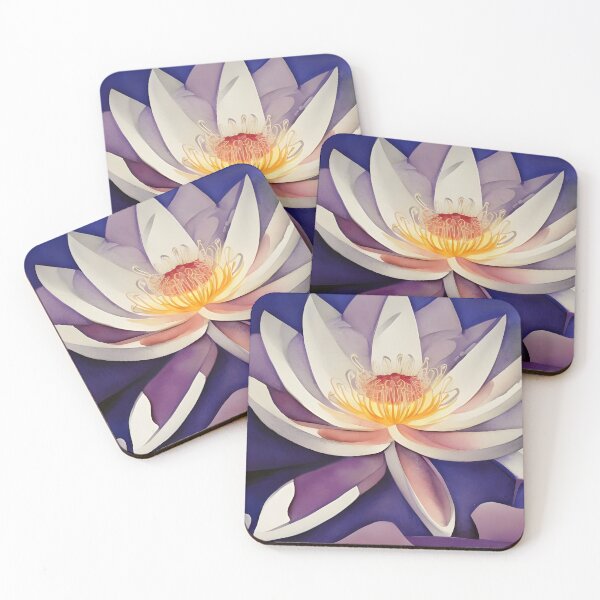 Item preview, Lotus Flower on Purple Background designed and sold by AuroraSpringer.