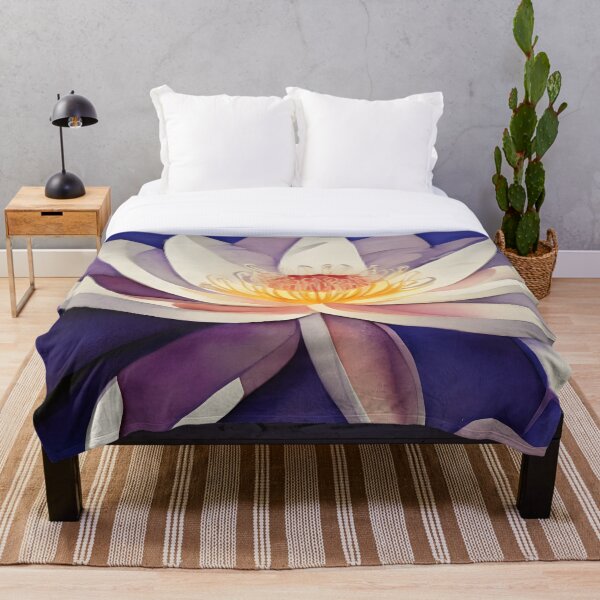 Item preview, Flor de loto sobre fondo morado designed and sold by AuroraSpringer.