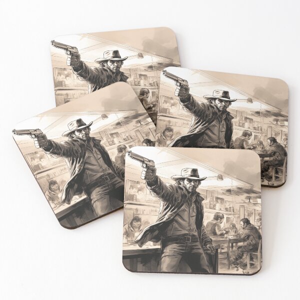 Item preview, A gunslinger in a bar shootout designed and sold by Sketch-Shack.