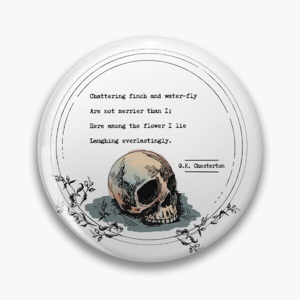 Item preview, Chesterton’s Skull Poem designed and sold by OlderEveryDay.