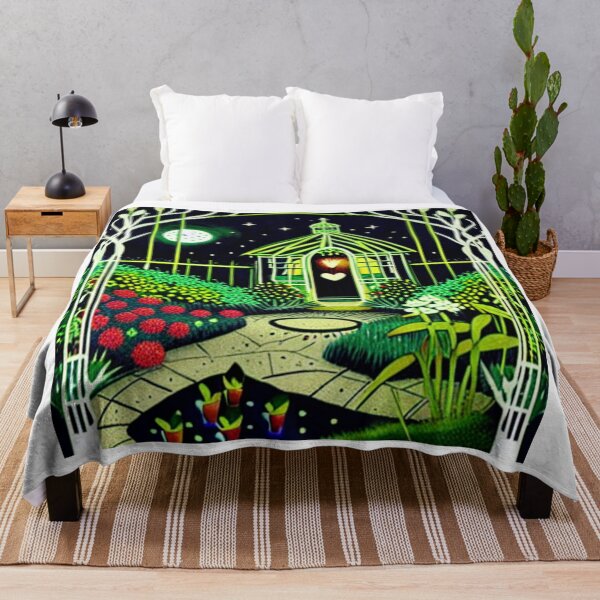 Item preview, A drawing of a garden at night. designed and sold by NewAspect.