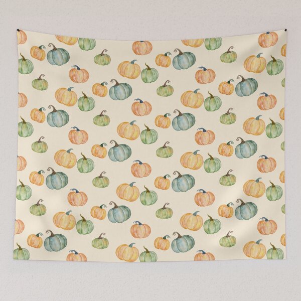 Item preview, Cute watercolor fall pumpkin designed and sold by inkbearblue.