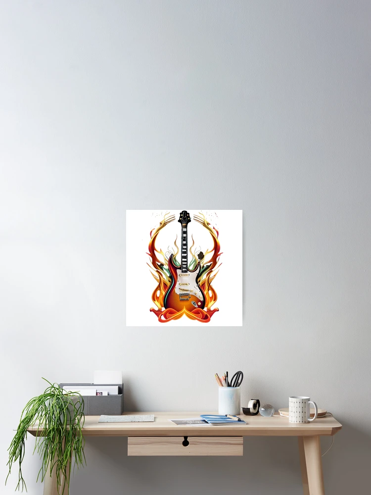 Electric Guitar on fire 2