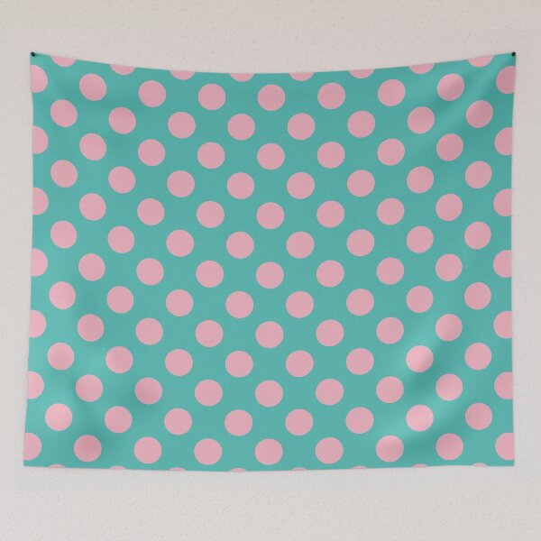 Item preview, Pink and Turquoise Polka Dots designed and sold by tonymagnerart.