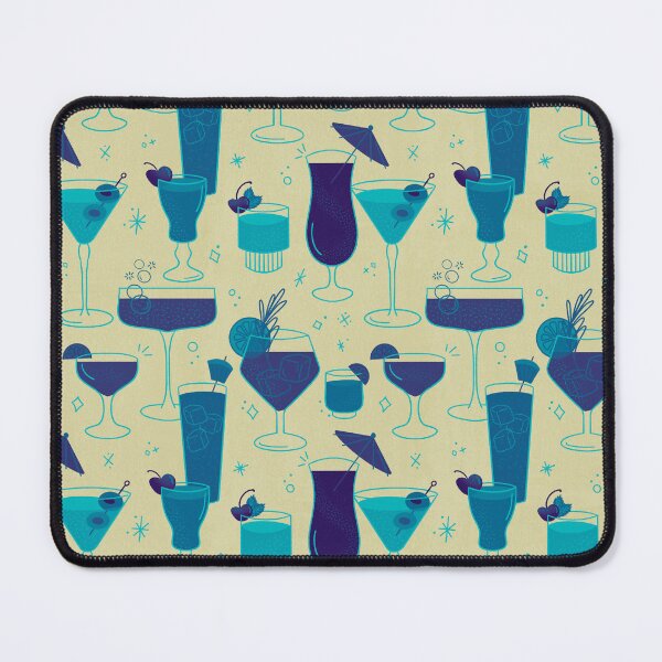 Item preview, Retro Summer Sips - Breezy Blues designed and sold by beestonestudio.