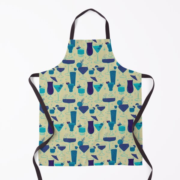 Item preview, Retro Summer Sips - Breezy Blues designed and sold by beestonestudio.