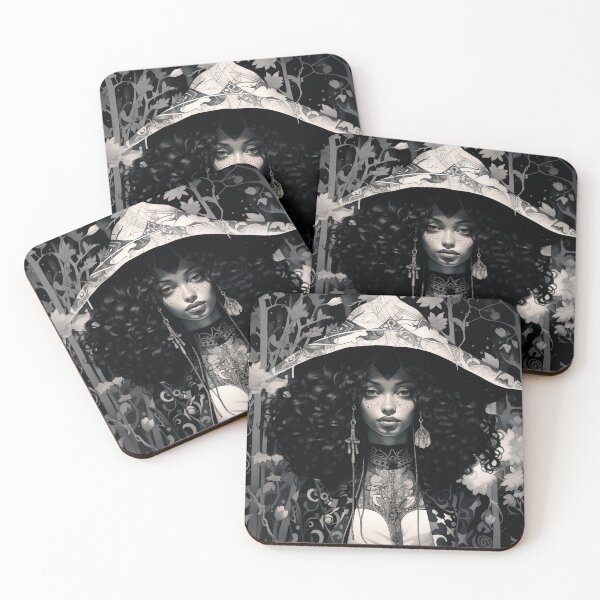 Item preview,  Ukiyo-e Fairy Tale Female Empowerment Black and White Female Portrait  designed and sold by BrandonArtWorld.