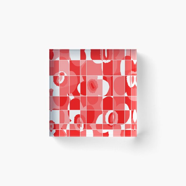 Item preview, Iconic Geometric Canadian Floral Pattern in Gradient Red designed and sold by Deutschic.