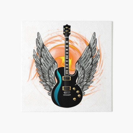★アウトレット★ パネルアート Fire guitar デジタルプリントアート Guitar fire' Poster, picture, metal print, paint by Atlas