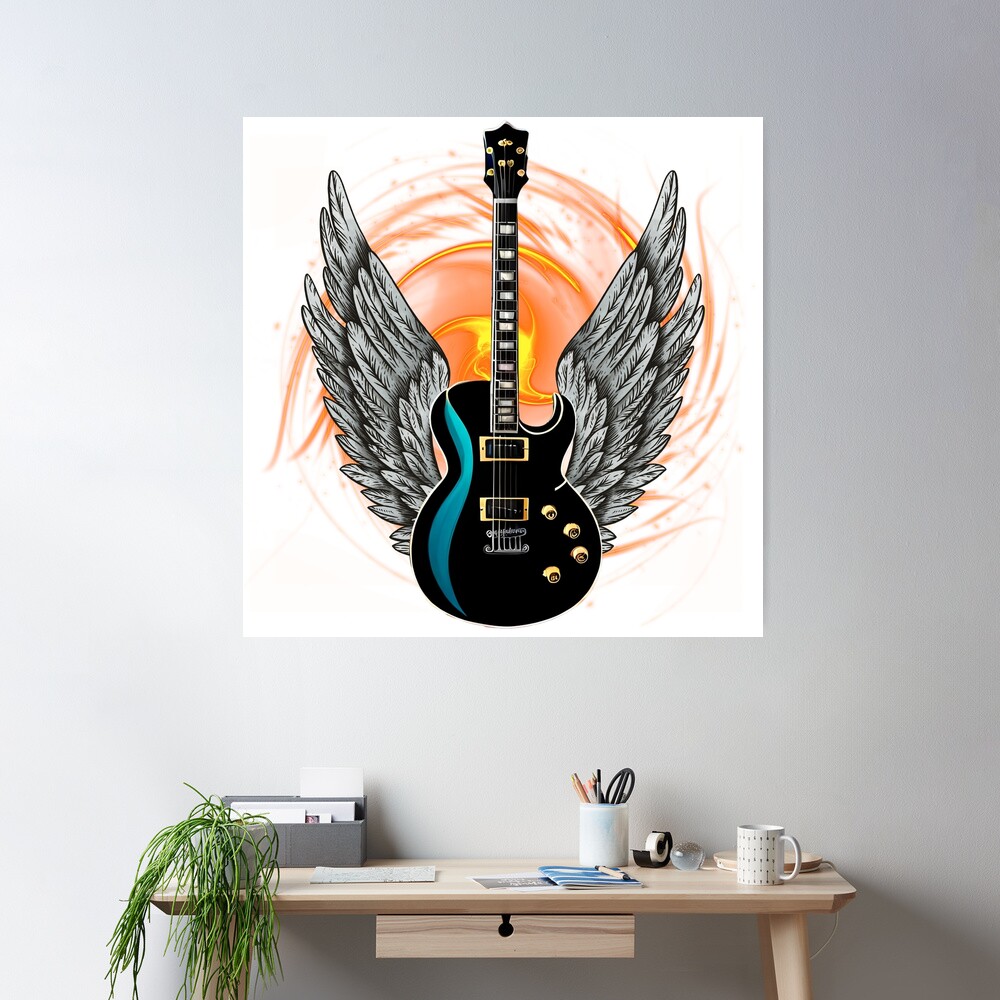 Poster Fire guitar – Wall Art | UkPosters