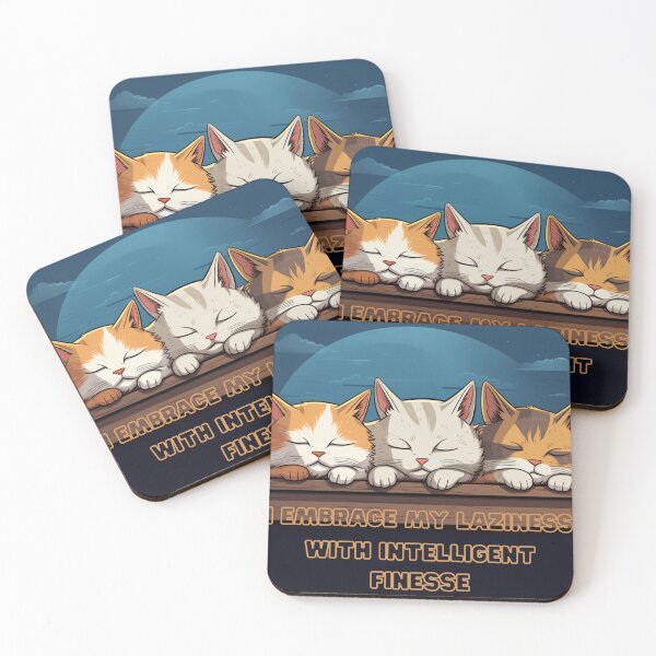Item preview, I embrace my laziness with intelligent finesse - three cats designed and sold by MarcinCollie.