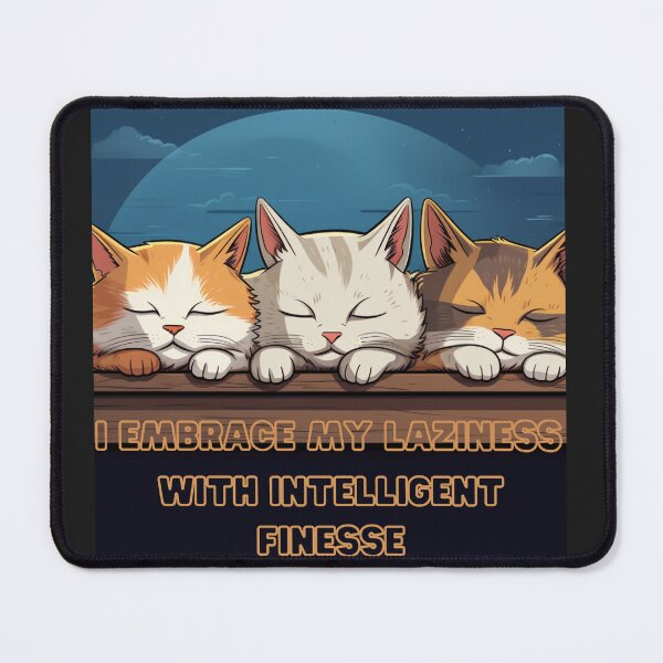 Item preview, I embrace my laziness with intelligent finesse - three cats designed and sold by MarcinCollie.