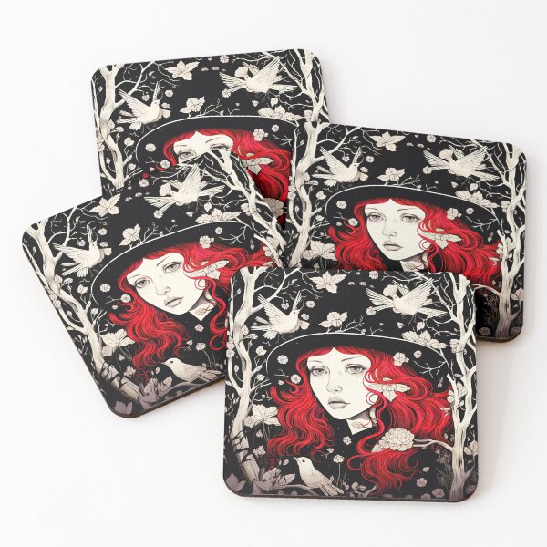 Artikelvorschau, Ukiyo-e Fairy Tale Female Empowerment Black and White Female Portrait entworfen und verkauft von BrandonArtWorld.