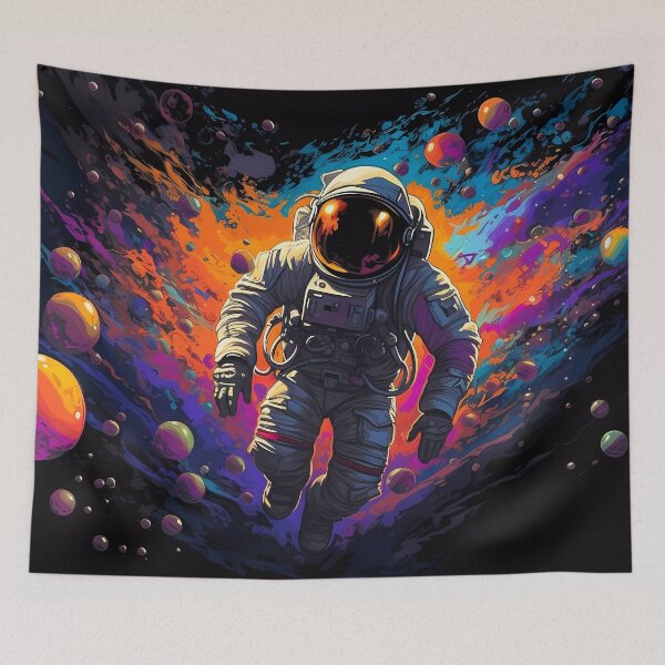 Item preview, Astronaut Delving into Dark Matter as if Descending into the Ocean's Abyssal Depths: Exploring the Uncharted Realms designed and sold by SingularityGeek.