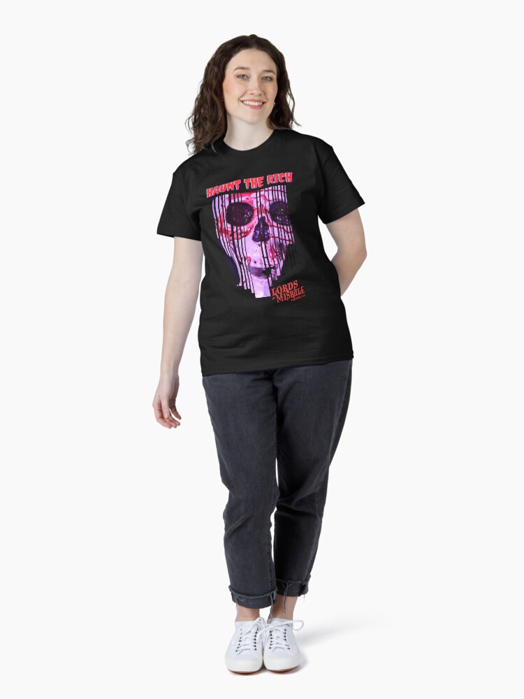 Thumbnail 4 of 7, Classic T-Shirt, Mr. Bones Says, Haunt The Rich designed and sold by LordsOfMisrule.