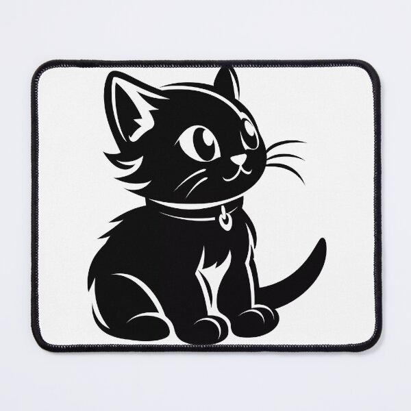 Item preview, Basic Silhouette of a Small Black Cat: The Essence of Feline Elegance and Mysterious Charm designed and sold by SingularityGeek.
