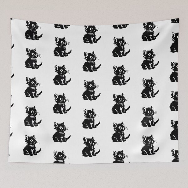 Item preview, Basic Silhouette of a Small Black Cat: The Essence of Feline Elegance and Mysterious Charm designed and sold by SingularityGeek.