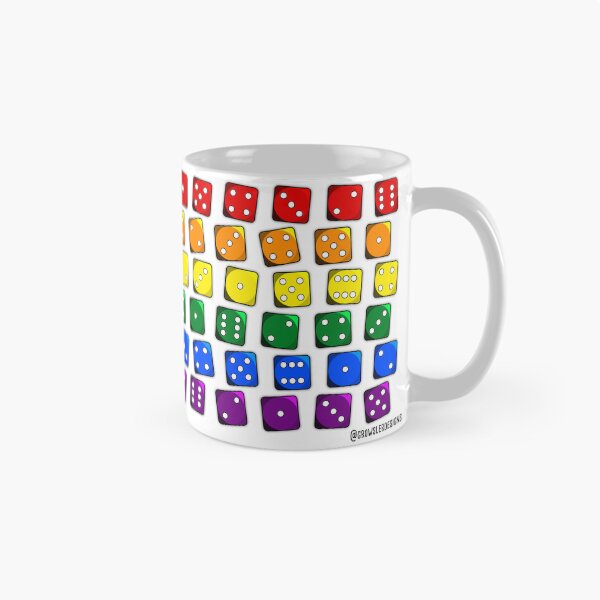 Item preview, Rainbow Roller - Dice Mug designed and sold by Growsler.