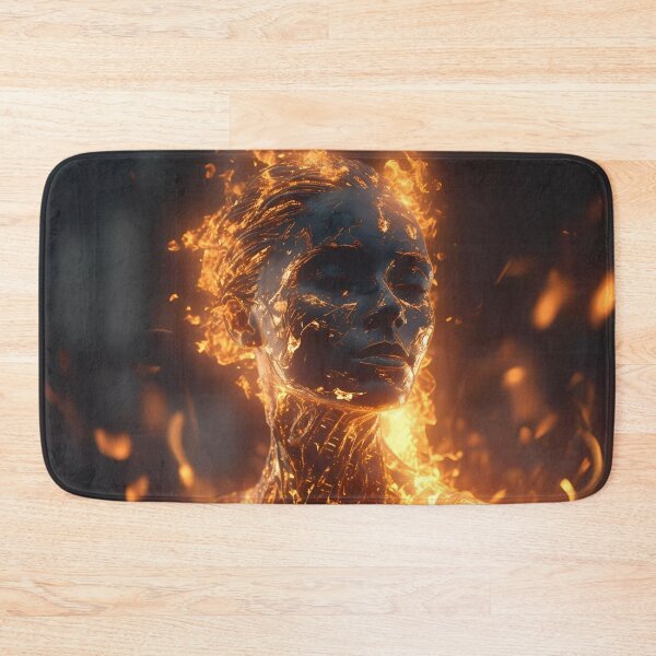 Item preview, Burning Crystal Girl Turning into Ashes: A Transcendent Metamorphosis of Beauty and Fragility designed and sold by SingularityGeek.