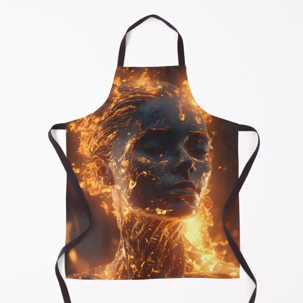 Item preview, Burning Crystal Girl Turning into Ashes: A Transcendent Metamorphosis of Beauty and Fragility designed and sold by SingularityGeek.