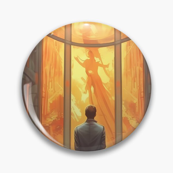 Item preview, Car Salesman Contemplating the Lighting in the Building's Lobby: A Moment of Serenity Amidst the Bustling Business designed and sold by SingularityGeek.
