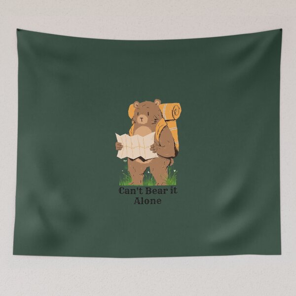Item preview, Can't Bear it Alone - Animal Bear Pun designed and sold by OldSoulInspired.