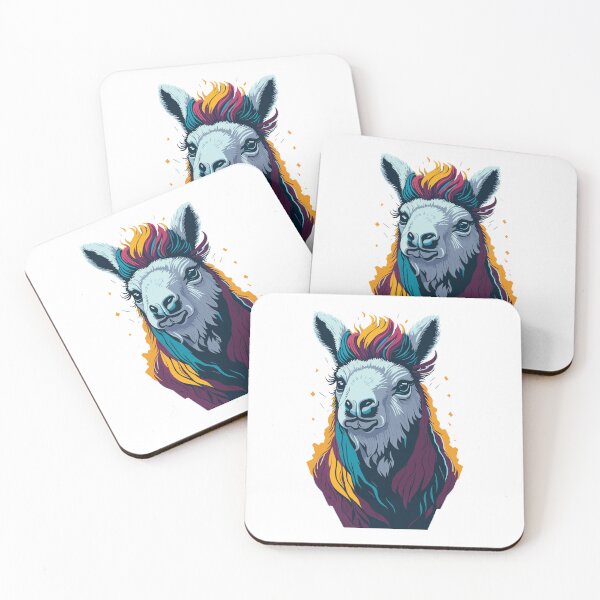 Item preview, Colorful Llama Illustration Design designed and sold by The Funscape Store.