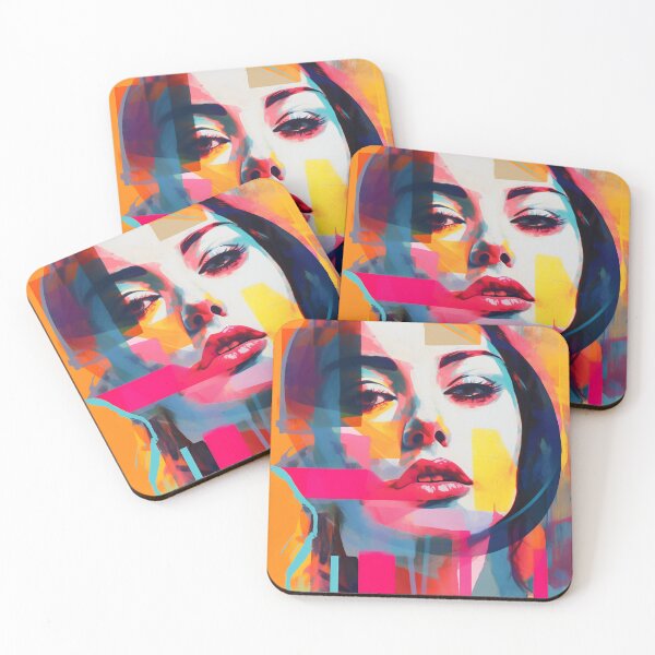 Item preview, Popup poster with woman portrait. Colorful digital art. designed and sold by anytka.