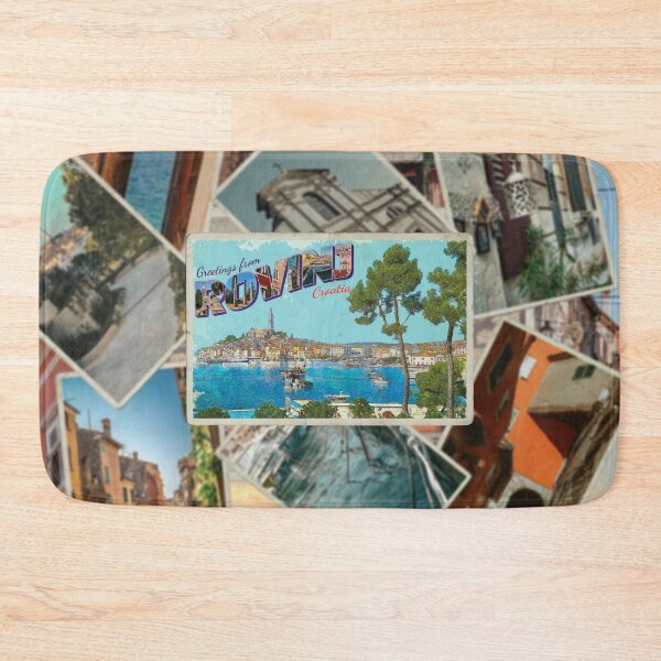 Item preview, Greetings from Rovinj  in Croatia Vintage style retro souvenir designed and sold by DeveloperProp0.